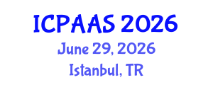 International Conference on Political and Administrative Sciences (ICPAAS) June 29, 2026 - Istanbul, Turkey