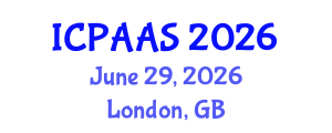 International Conference on Political and Administrative Sciences (ICPAAS) June 29, 2026 - London, United Kingdom International Conference on Political and Administrative Sciences (ICPAAS) June 29, 2026 - London, United Kingdom