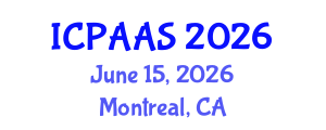International Conference on Political and Administrative Sciences (ICPAAS) June 15, 2026 - Montreal, Canada International Conference on Political and Administrative Sciences (ICPAAS) June 15, 2026 - Montreal, Canada
