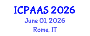 International Conference on Political and Administrative Sciences (ICPAAS) June 01, 2026 - Rome, Italy