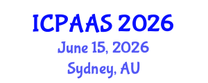 International Conference on Political and Administrative Sciences (ICPAAS) June 15, 2026 - Sydney, Australia International Conference on Political and Administrative Sciences (ICPAAS) June 15, 2026 - Sydney, Australia