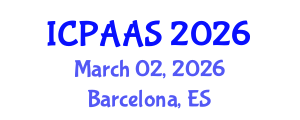 International Conference on Political and Administrative Sciences (ICPAAS) March 02, 2026 - Barcelona, Spain International Conference on Political and Administrative Sciences (ICPAAS) March 02, 2026 - Barcelona, Spain