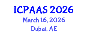 International Conference on Political and Administrative Sciences (ICPAAS) March 16, 2026 - Dubai, United Arab Emirates International Conference on Political and Administrative Sciences (ICPAAS) March 16, 2026 - Dubai, United Arab Emirates