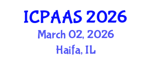 International Conference on Political and Administrative Sciences (ICPAAS) March 02, 2026 - Haifa, Israel International Conference on Political and Administrative Sciences (ICPAAS) March 02, 2026 - Haifa, Israel