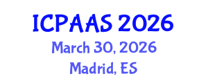International Conference on Political and Administrative Sciences (ICPAAS) March 30, 2026 - Madrid, Spain International Conference on Political and Administrative Sciences (ICPAAS) March 30, 2026 - Madrid, Spain