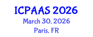 International Conference on Political and Administrative Sciences (ICPAAS) March 30, 2026 - Paris, France International Conference on Political and Administrative Sciences (ICPAAS) March 30, 2026 - Paris, France