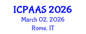 International Conference on Political and Administrative Sciences (ICPAAS) March 02, 2026 - Rome, Italy International Conference on Political and Administrative Sciences (ICPAAS) March 02, 2026 - Rome, Italy