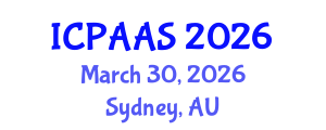 International Conference on Political and Administrative Sciences (ICPAAS) March 30, 2026 - Sydney, Australia International Conference on Political and Administrative Sciences (ICPAAS) March 30, 2026 - Sydney, Australia