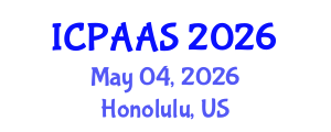 International Conference on Political and Administrative Sciences (ICPAAS) May 04, 2026 - Honolulu, United States International Conference on Political and Administrative Sciences (ICPAAS) May 04, 2026 - Honolulu, United States