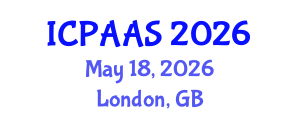 International Conference on Political and Administrative Sciences (ICPAAS) May 18, 2026 - London, United Kingdom International Conference on Political and Administrative Sciences (ICPAAS) May 18, 2026 - London, United Kingdom