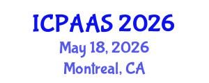 International Conference on Political and Administrative Sciences (ICPAAS) May 18, 2026 - Montreal, Canada International Conference on Political and Administrative Sciences (ICPAAS) May 18, 2026 - Montreal, Canada