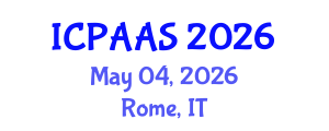 International Conference on Political and Administrative Sciences (ICPAAS) May 04, 2026 - Rome, Italy International Conference on Political and Administrative Sciences (ICPAAS) May 04, 2026 - Rome, Italy