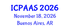 International Conference on Political and Administrative Sciences (ICPAAS) November 18, 2026 - Buenos Aires, Argentina International Conference on Political and Administrative Sciences (ICPAAS) November 18, 2026 - Buenos Aires, Argentina