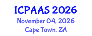International Conference on Political and Administrative Sciences (ICPAAS) November 04, 2026 - Cape Town, South Africa International Conference on Political and Administrative Sciences (ICPAAS) November 04, 2026 - Cape Town, South Africa