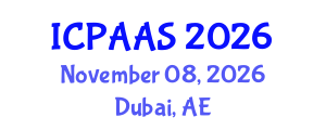 International Conference on Political and Administrative Sciences (ICPAAS) November 08, 2026 - Dubai, United Arab Emirates International Conference on Political and Administrative Sciences (ICPAAS) November 08, 2026 - Dubai, United Arab Emirates