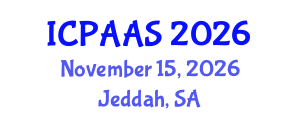 International Conference on Political and Administrative Sciences (ICPAAS) November 15, 2026 - Jeddah, Saudi Arabia International Conference on Political and Administrative Sciences (ICPAAS) November 15, 2026 - Jeddah, Saudi Arabia