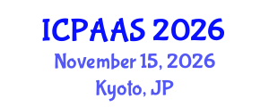 International Conference on Political and Administrative Sciences (ICPAAS) November 15, 2026 - Kyoto, Japan International Conference on Political and Administrative Sciences (ICPAAS) November 15, 2026 - Kyoto, Japan