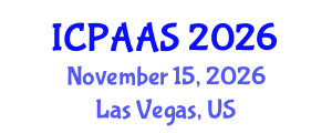 International Conference on Political and Administrative Sciences (ICPAAS) November 15, 2026 - Las Vegas, United States