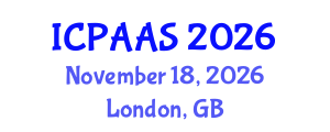 International Conference on Political and Administrative Sciences (ICPAAS) November 18, 2026 - London, United Kingdom International Conference on Political and Administrative Sciences (ICPAAS) November 18, 2026 - London, United Kingdom