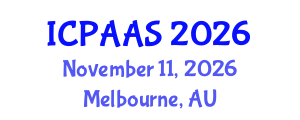 International Conference on Political and Administrative Sciences (ICPAAS) November 11, 2026 - Melbourne, Australia International Conference on Political and Administrative Sciences (ICPAAS) November 11, 2026 - Melbourne, Australia