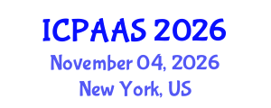 International Conference on Political and Administrative Sciences (ICPAAS) November 04, 2026 - New York, United States International Conference on Political and Administrative Sciences (ICPAAS) November 04, 2026 - New York, United States