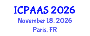 International Conference on Political and Administrative Sciences (ICPAAS) November 18, 2026 - Paris, France International Conference on Political and Administrative Sciences (ICPAAS) November 18, 2026 - Paris, France