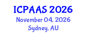 International Conference on Political and Administrative Sciences (ICPAAS) November 04, 2026 - Sydney, Australia International Conference on Political and Administrative Sciences (ICPAAS) November 04, 2026 - Sydney, Australia
