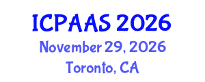 International Conference on Political and Administrative Sciences (ICPAAS) November 29, 2026 - Toronto, Canada International Conference on Political and Administrative Sciences (ICPAAS) November 29, 2026 - Toronto, Canada