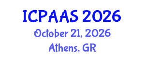International Conference on Political and Administrative Sciences (ICPAAS) October 21, 2026 - Athens, Greece International Conference on Political and Administrative Sciences (ICPAAS) October 21, 2026 - Athens, Greece
