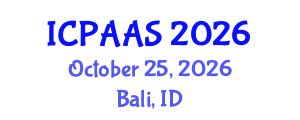International Conference on Political and Administrative Sciences (ICPAAS) October 25, 2026 - Bali, Indonesia International Conference on Political and Administrative Sciences (ICPAAS) October 25, 2026 - Bali, Indonesia