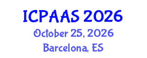 International Conference on Political and Administrative Sciences (ICPAAS) October 25, 2026 - Barcelona, Spain International Conference on Political and Administrative Sciences (ICPAAS) October 25, 2026 - Barcelona, Spain