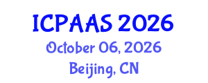 International Conference on Political and Administrative Sciences (ICPAAS) October 06, 2026 - Beijing, China International Conference on Political and Administrative Sciences (ICPAAS) October 06, 2026 - Beijing, China