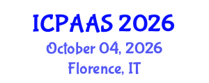 International Conference on Political and Administrative Sciences (ICPAAS) October 04, 2026 - Florence, Italy International Conference on Political and Administrative Sciences (ICPAAS) October 04, 2026 - Florence, Italy