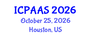 International Conference on Political and Administrative Sciences (ICPAAS) October 25, 2026 - Houston, United States