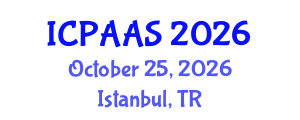 International Conference on Political and Administrative Sciences (ICPAAS) October 25, 2026 - Istanbul, Turkey International Conference on Political and Administrative Sciences (ICPAAS) October 25, 2026 - Istanbul, Turkey