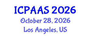 International Conference on Political and Administrative Sciences (ICPAAS) October 28, 2026 - Los Angeles, United States International Conference on Political and Administrative Sciences (ICPAAS) October 28, 2026 - Los Angeles, United States