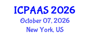 International Conference on Political and Administrative Sciences (ICPAAS) October 07, 2026 - New York, United States