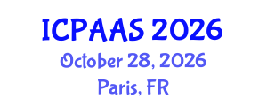 International Conference on Political and Administrative Sciences (ICPAAS) October 28, 2026 - Paris, France International Conference on Political and Administrative Sciences (ICPAAS) October 28, 2026 - Paris, France