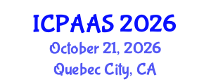 International Conference on Political and Administrative Sciences (ICPAAS) October 21, 2026 - Quebec City, Canada International Conference on Political and Administrative Sciences (ICPAAS) October 21, 2026 - Quebec City, Canada