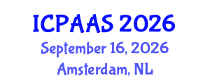 International Conference on Political and Administrative Sciences (ICPAAS) September 16, 2026 - Amsterdam, Netherlands International Conference on Political and Administrative Sciences (ICPAAS) September 16, 2026 - Amsterdam, Netherlands