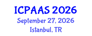 International Conference on Political and Administrative Sciences (ICPAAS) September 27, 2026 - Istanbul, Turkey International Conference on Political and Administrative Sciences (ICPAAS) September 27, 2026 - Istanbul, Turkey