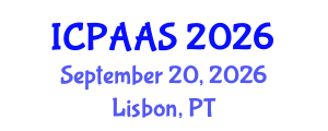 International Conference on Political and Administrative Sciences (ICPAAS) September 20, 2026 - Lisbon, Portugal International Conference on Political and Administrative Sciences (ICPAAS) September 20, 2026 - Lisbon, Portugal