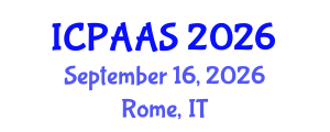 International Conference on Political and Administrative Sciences (ICPAAS) September 16, 2026 - Rome, Italy International Conference on Political and Administrative Sciences (ICPAAS) September 16, 2026 - Rome, Italy