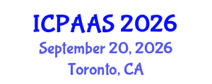 International Conference on Political and Administrative Sciences (ICPAAS) September 20, 2026 - Toronto, Canada International Conference on Political and Administrative Sciences (ICPAAS) September 20, 2026 - Toronto, Canada