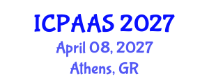 International Conference on Political and Administrative Sciences (ICPAAS) April 08, 2027 - Athens, Greece International Conference on Political and Administrative Sciences (ICPAAS) April 08, 2027 - Athens, Greece