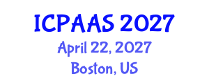 International Conference on Political and Administrative Sciences (ICPAAS) April 22, 2027 - Boston, United States International Conference on Political and Administrative Sciences (ICPAAS) April 22, 2027 - Boston, United States