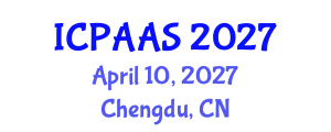 International Conference on Political and Administrative Sciences (ICPAAS) April 10, 2027 - Chengdu, China International Conference on Political and Administrative Sciences (ICPAAS) April 10, 2027 - Chengdu, China