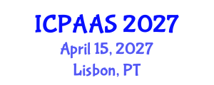 International Conference on Political and Administrative Sciences (ICPAAS) April 15, 2027 - Lisbon, Portugal International Conference on Political and Administrative Sciences (ICPAAS) April 15, 2027 - Lisbon, Portugal