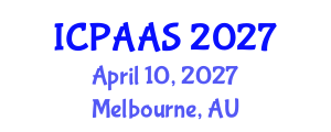 International Conference on Political and Administrative Sciences (ICPAAS) April 10, 2027 - Melbourne, Australia International Conference on Political and Administrative Sciences (ICPAAS) April 10, 2027 - Melbourne, Australia