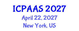 International Conference on Political and Administrative Sciences (ICPAAS) April 22, 2027 - New York, United States International Conference on Political and Administrative Sciences (ICPAAS) April 22, 2027 - New York, United States